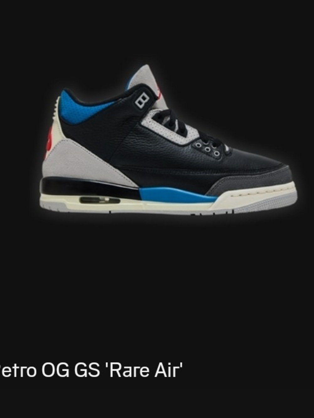 Jordan 3 Retro OG GS 'Rare Air' 7Y